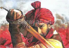 Colour drawing of Ajay Devgn as Tanha Ji Malusare in Tanhaji Film 🚩